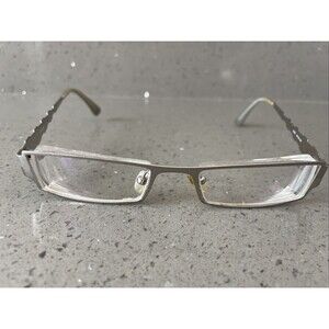 BELLAGIO C-02 B346 48-19-135 Eyeglass Frames ONLY silver full rim rectangle